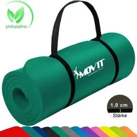 MOVIT Gymnastikmatte - 183x60x1,0 cm, 12 Farben, für Zuhause oder Unterwegs