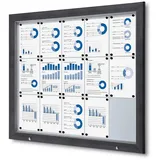 Showdown Showdown® Displays Schaukasten Premium grau 15x DIN A4 124,5 x 4,7 x 106,7 cm, 1 St.
