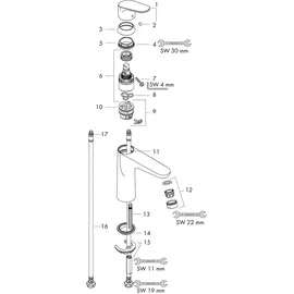 Hansgrohe Focus 100 Einhandmischer chrom 31517000