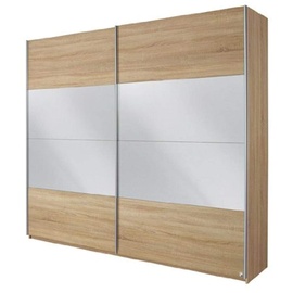 RAUCH Schwebetürenschrank mit Spiegel 2-türig, Eiche Sonoma, BxHxT 181x210x62 cm