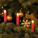 CLGarden Kerzenlichterkette LED 17 m Rot Warmweiß