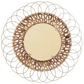 Beliani Wandspiegel, PAMOL 67 cm 67 cm Geflecht Naturfarben