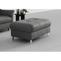 Hocker SIT & MORE "Marano", grau (steel), B:102cm H:43cm T:67cm, 100% Polyester, Hocker, mit Stauraum