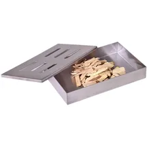 RADOLEO Räucherbox 21 x 13 cm Edelstahl silber