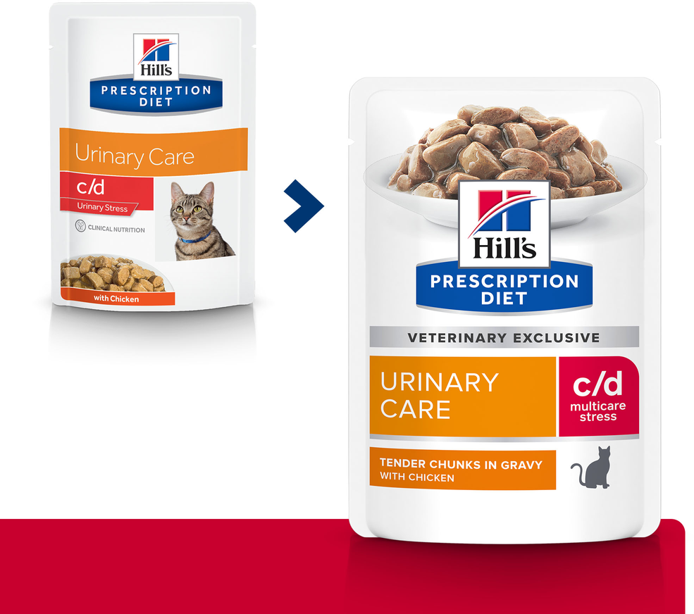 Hills Prescription Diet c/d Urinary Stress Huhn Frischebeutel Katze 85g (Rabatt für Stammkunden 3%)