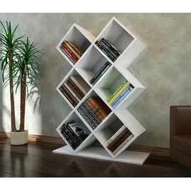 Asir Bücherregal 129 x 19,5 x 90 cm Weiß