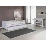 Mid.you Einzelzimmer, Weiß, Holz, Holzwerkstoff, Kiefer, massiv, Lattenrost, mit Schubkästen, Schlafzimmer, Schlafzimmer Komplett