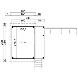 Lasita Maja Kinderspielhaus Tivoli 230 x 270 cm Rosa