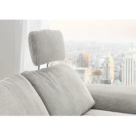 die planbar Ecksofa DIE PLANBAR "MP-IN14007 L-Form", beige (ecru), B:306cm H:84cm T:197cm, 100% Polyester, Sofas, Ecksofa, wahlweise mit Bettfunktion und verstellbaren Kopfstützen, in Cord