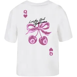 miss tee Lucky Girl Syndrome weiß 3XL