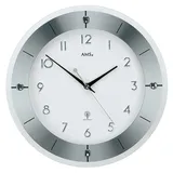 Funkwanduhr geschliffenem Aluminium 31 cm - AMS Modell: 5848
