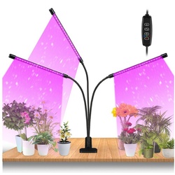 Gimisgu Pflanzenlampe LED Pflanzenlicht 30W Dimmbar Vollspektrum 3 Kopf Wachstumslampe, Grow Light mit 3 Licht Modus, 10 Helligkeitsstufen