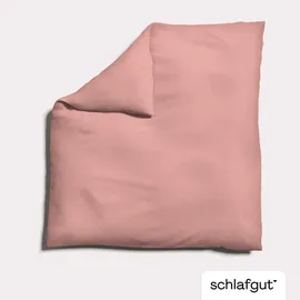 schlafgut Knitted Jersey Dunkelrosa 135 x 140 cm + 80 x 80 cm