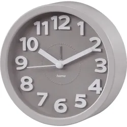 Hama Wecker Retro, rund Taupe, geräuscharm        186324