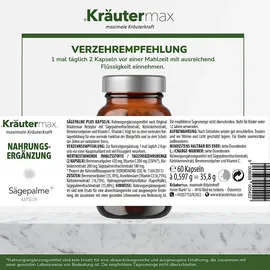 kräutermax – naturheilmittel seit 1890 Sägepalme Kapseln 60 St.