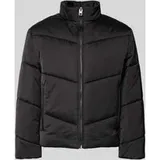 Hugo Regular Fit Steppjacke aus wattiertem Satin Modell 'BERO2531', Black, XL