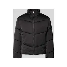 Hugo Regular Fit Steppjacke aus wattiertem Satin Modell 'BERO2531', Black, XL