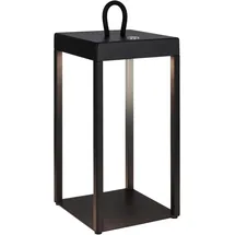 Brilo LED Laterne Luca Touch Dimmbar IP44 Spritzwassergeschützt Schwarz