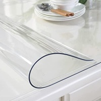 PVC Tischfolie Tischschutz Glasklar Transparent Tischdecke Tischschutz 80cm Breit Länge wählbar (80x140cm + Toleranz)
