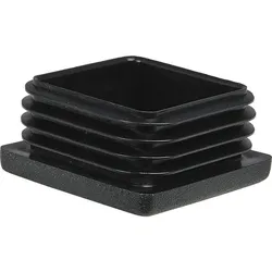 Lamellenstopfen für Vierkantprofil, Kunststoff - 15 x 15 mm ; Wandstärke 0,8 - 2 mm ; schwarz