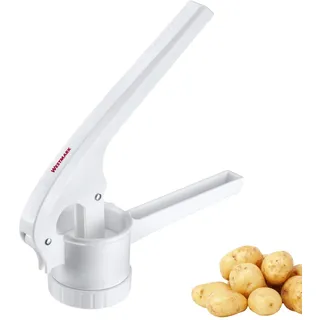 Westmark Spätzle- und Kartoffelpresse 1 Stk. – Vielseitige Teigpresse für Spätzle, Kartoffelpüree und Spaghetti-Eis – Weiß, 41 cm, Kunststoff