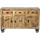 SIT Möbel Sideboard 140 x 86 x 40 cm Natur/Schwarz