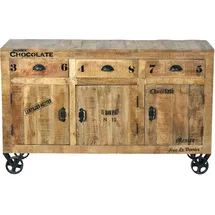 SIT Möbel Sideboard 140 x 86 x 40 cm Natur/Schwarz