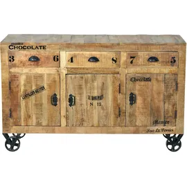 SIT Möbel Sideboard 140 x 86 x 40 cm Natur/Schwarz