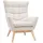 miliboo Sessel BRODY Polyester/Schaumstoff 70 x 70 x 70 cm Beige