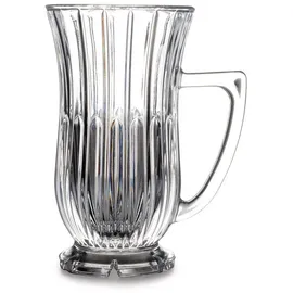 Pasabahce Teeglas Elegante Kristall-Teegläser mit Henkel – 2er Set – 155 ml, Kristallglass weiß