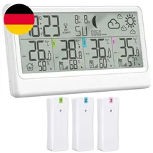 truvo Wetterstation Funk Schwarz
