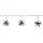 Star Trading LED-Lichterkette Flower Curtain 0,70 m Schwarz