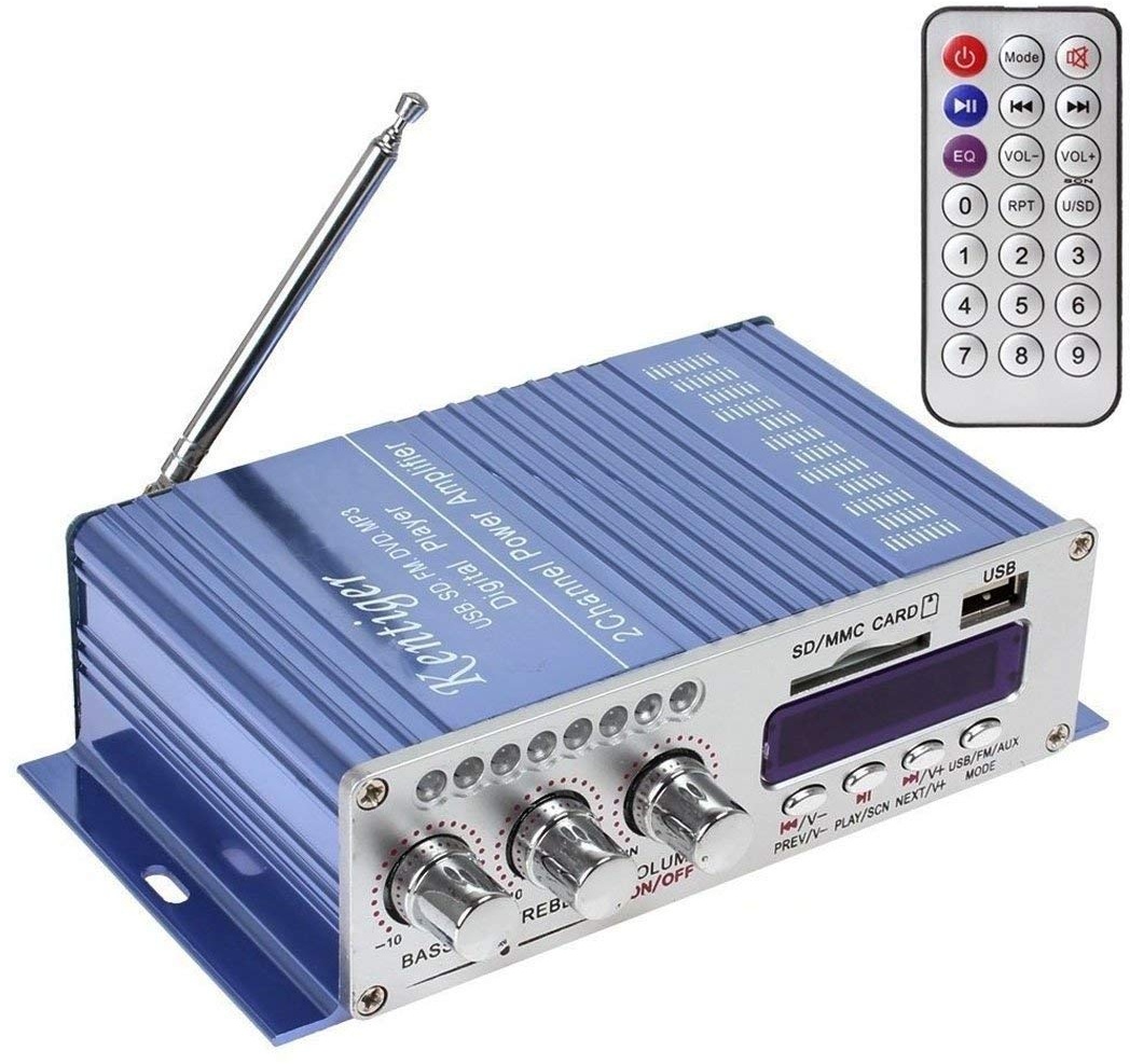 DollaTek 12V Hallo-Fi Digital Stereo Audio Verstärker USB SD DVD FM Audio Stereo Radio MP3 Lautsprecher-Auto-Bluetooth-Verstärker HiFi Mini 2-Kanal
