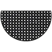 vidaXL Halbrund 45 x 75 cm Schwarz