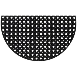 vidaXL Halbrund 45 x 75 cm Schwarz