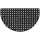 vidaXL Halbrund 45 x 75 cm Schwarz