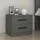 [en.casa] Nachtschrank Fanø 50 x 47 x 40 cm Grau