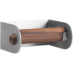 Kristina Dam Studio - Dowel Toilettenpapierhalter, Edelstahl / Walnuss