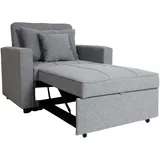 Schlafsessel HWC-L90, Klappsessel Schlafsofa, Liegefläche 197x103cm Stoff/Textil
