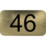 N/H Hausnummerntafel 46 Gold Metallic