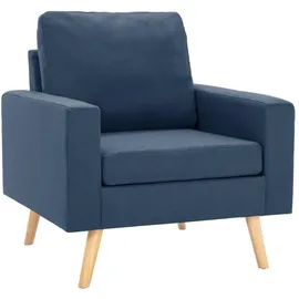 vidaXL Sessel Parlina Polyester 54 x 80 x 71 cm Blau mit Kissen