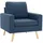 vidaXL Sessel Parlina Polyester 54 x 80 x 71 cm Blau mit Kissen