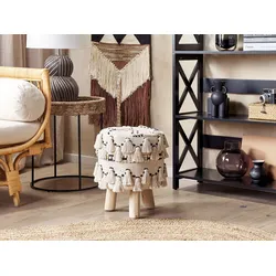 Hocker beige / schwarz THONDI