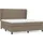 vidaXL Boxspringbett mit Matratze Taupe 180x200 cm Stoff