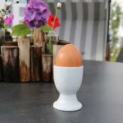 6er Set LOTTA Eierbecher weiß Porzellan 4,8cm