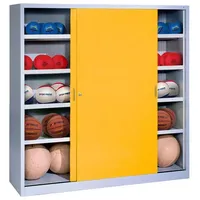 C+P Ballschrank mit Vollblech-Schiebetüren (Typ 4), HxBxT 195x120x50 cm,