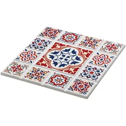 ZASSENHAUS Untersetzer CASABLANCA BLUME 20 x 20 cm Keramik mit Kork-Unterseite