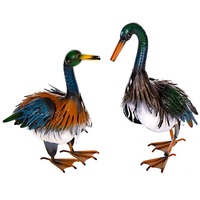 BIRENDY Riesiges schönes Metall Figurenpaar Eulen oder Enten Set