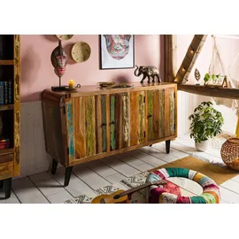 MASSIVMOEBEL24.DE Sideboard 150 x 86 x 45 cm Mehrfarbig