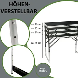 Trutzholm Multifunktionstisch 100 x 60 cm grau/schwarz 90 kg